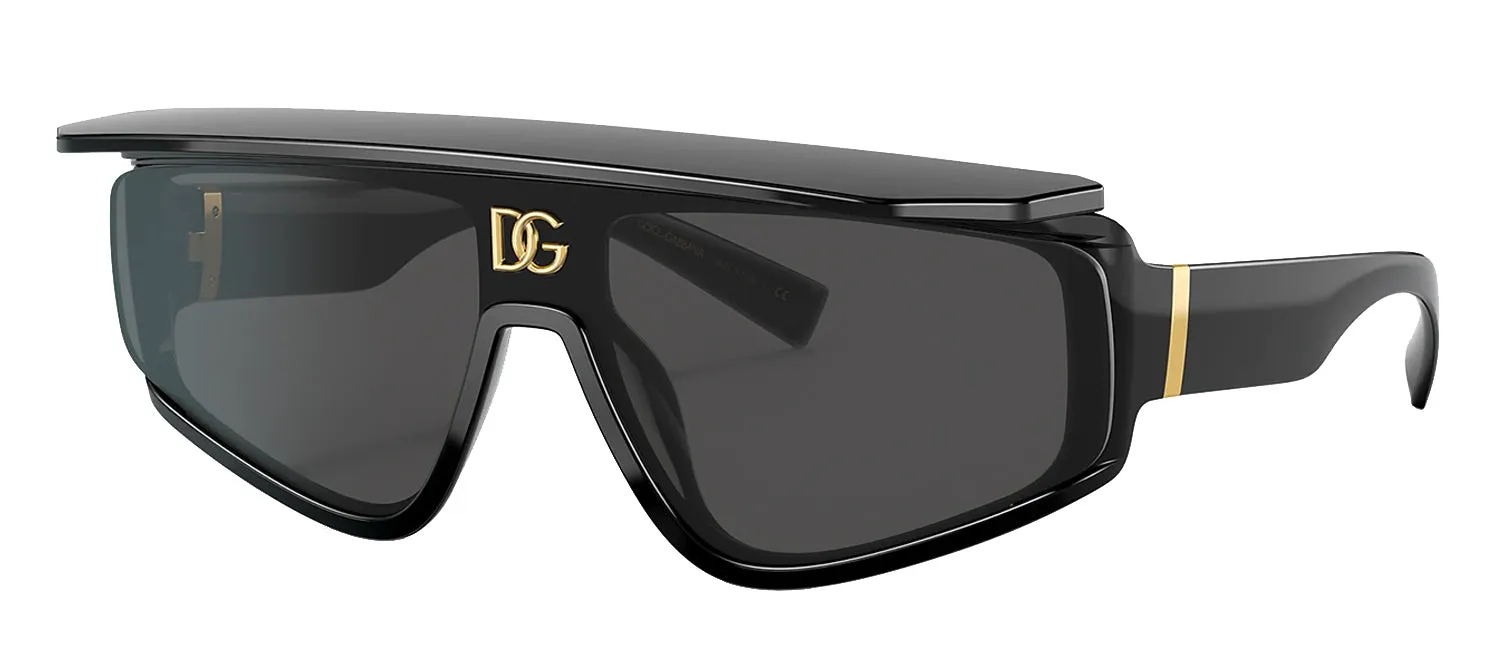 Dolce & Gabbana DG 6177 501/87 Rectangle Plastic Black Sunglasses with Grey Lens sold by Gaffos product image thumbnail 2