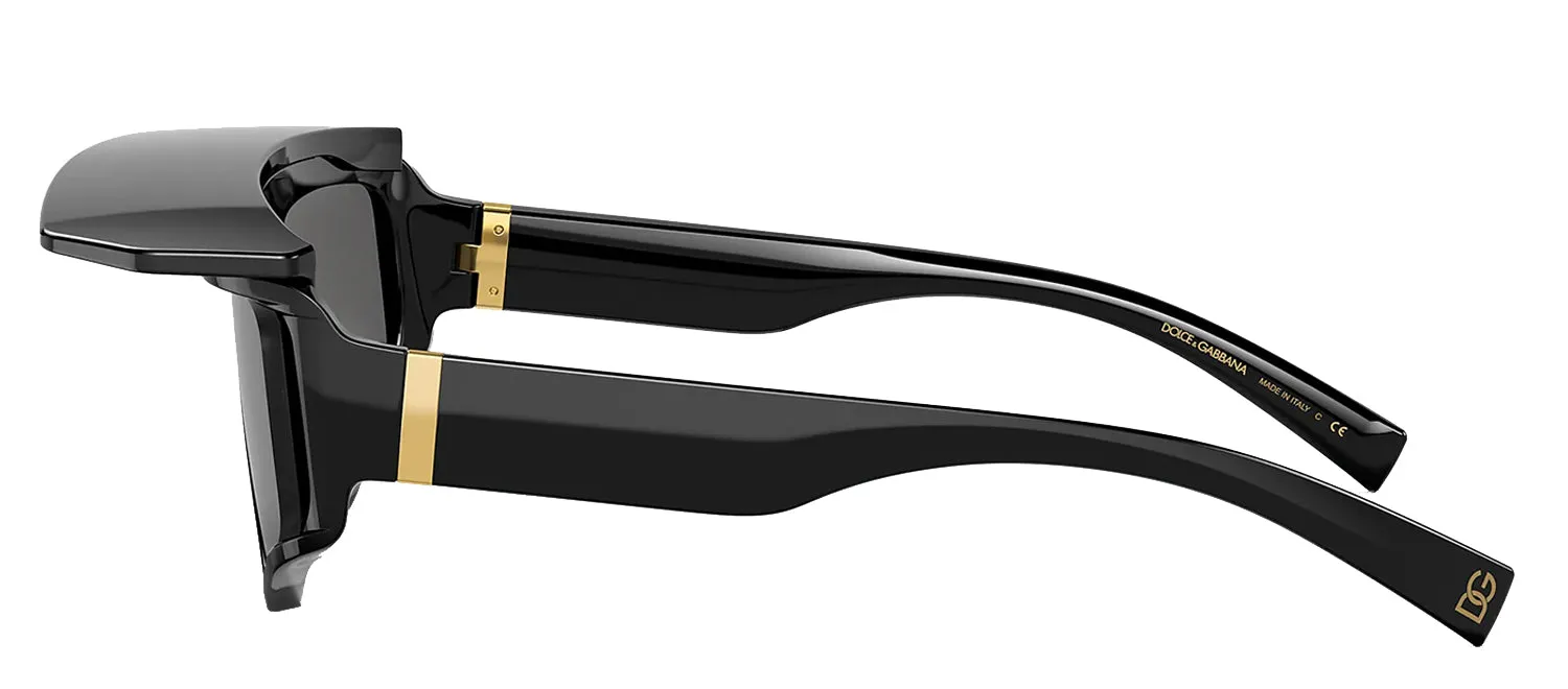 Dolce & Gabbana DG 6177 501/87 Rectangle Plastic Black Sunglasses with Grey Lens sold by Gaffos product image thumbnail 3