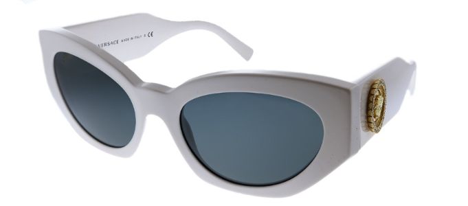 Versace VE 4376B 401/87 Oval Plastic White Sunglasses with Grey Lens sold by Gaffos