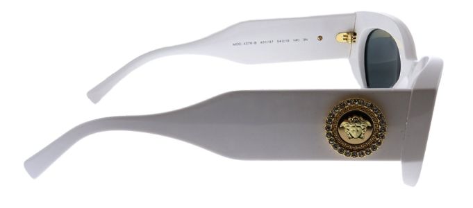 Versace VE 4376B 401/87 Oval Plastic White Sunglasses with Grey Lens sold by Gaffos