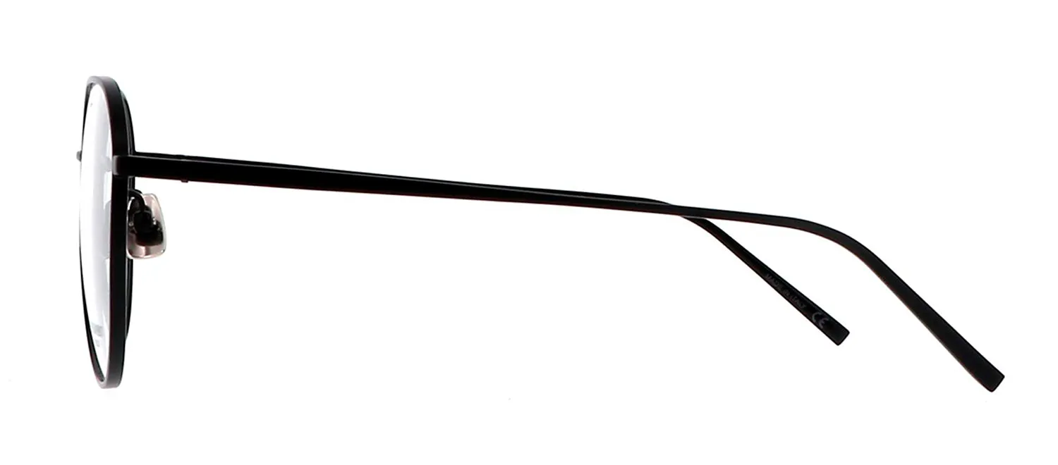 Saint Laurent SL 484O 1 Geometric Metal Black Eyeglasses with Logo Stamped Demo Lenses sold by Gaffos product image thumbnail 3