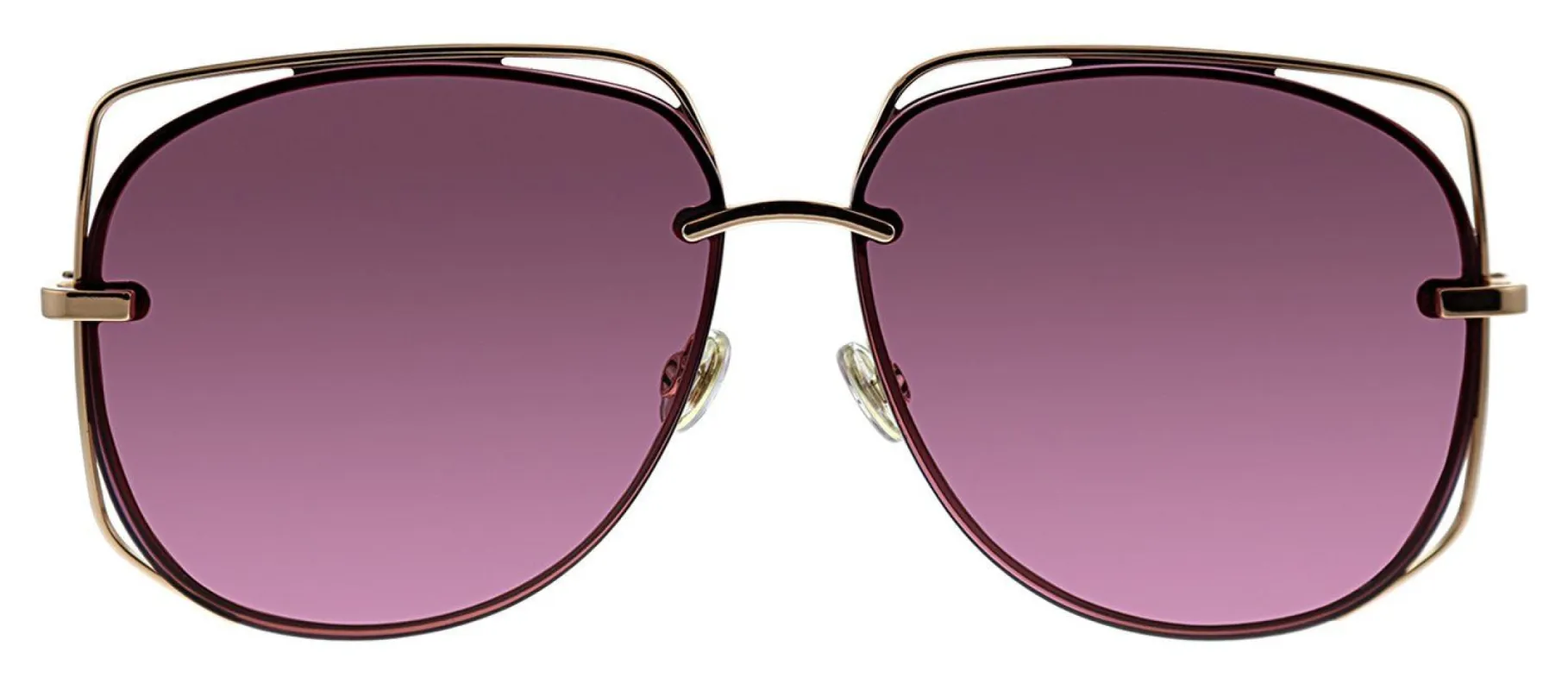 Dior CD Stellaire6 DDB Pilot Metal Gold Sunglasses with Pink Lens sold by Gaffos
