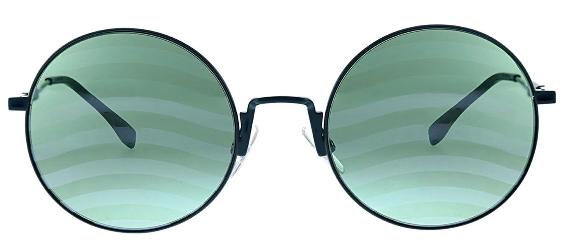 Fendi FF 0248 1ED XR Round Metal Green Sunglasses with Green Mirror Lens sold by Gaffos