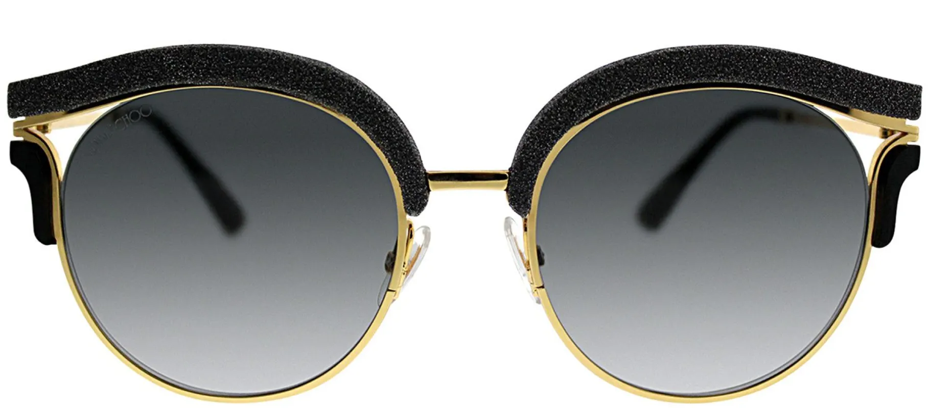 Jimmy Choo JC Lash 1R8 9O Cat-Eye Plastic Black Sunglasses with Dark Grey Gradient Lens sold by Gaffos
