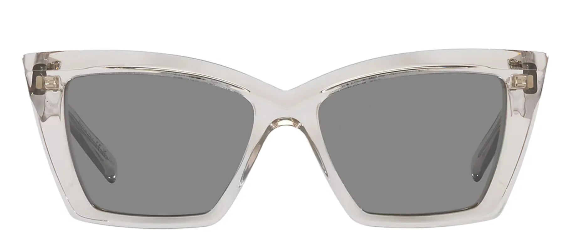 Saint Laurent SL 657 003 Cat-Eye Plastic Beige Sunglasses with Silver Mirror Lens sold by Gaffos