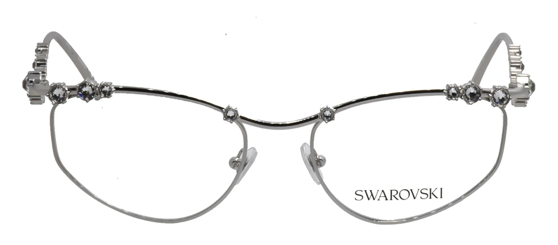 Swarovski SK 1015 4001 Irregular Metal Silver Eyeglasses with Logo Stamped Demo Lenses sold by Gaffos