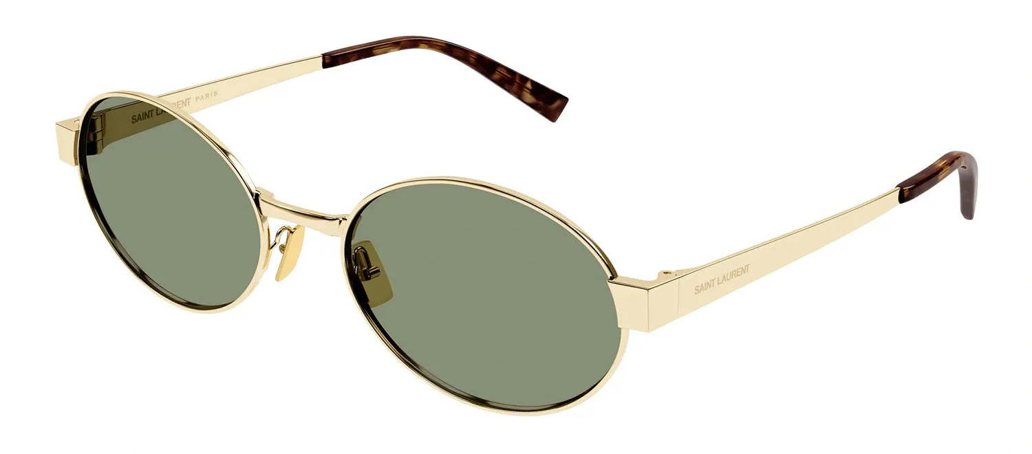 Saint Laurent NEW WAVE SL 692 003 Oval Plastic Gold Sunglasses with Green Lens sold by Gaffos product image thumbnail 2