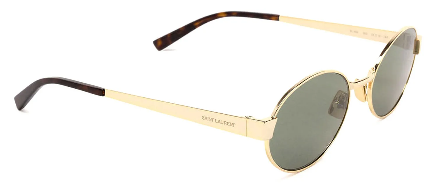 Saint Laurent NEW WAVE SL 692 003 Oval Plastic Gold Sunglasses with Green Lens sold by Gaffos product image thumbnail 3