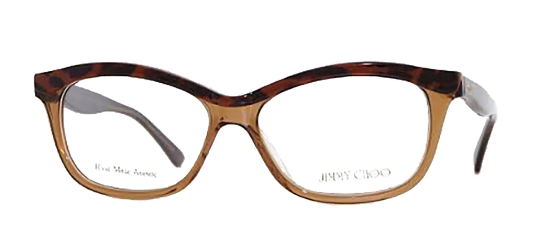 Jimmy Choo JC 69 XB6 Square Plastic Brown Eyeglasses with Logo Stamped Demo Lenses sold by Gaffos