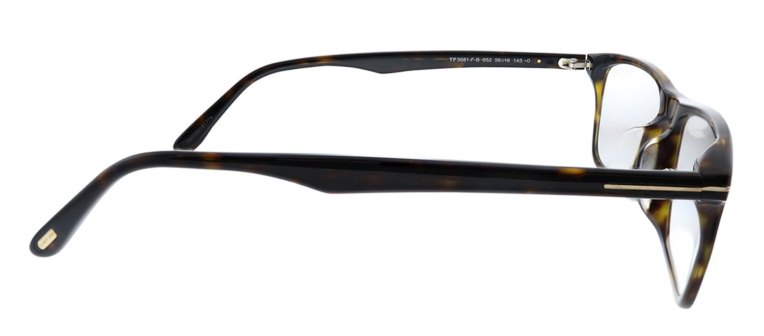 Tom Ford FT 5681-FB 052 Havana Rectangle Plastic Eyeglasses with Demo Lens sold by Gaffos product image thumbnail 3