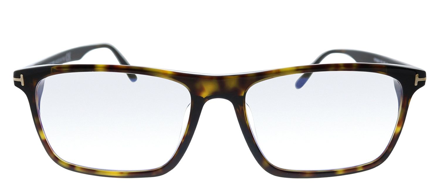 Tom Ford FT 5681-FB 052 Havana Rectangle Plastic Eyeglasses with Demo Lens sold by Gaffos