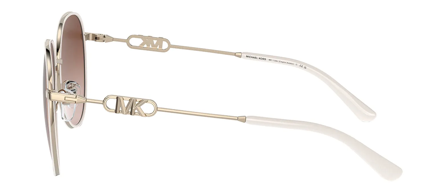 Michael Kors MK 1128J 123313 Aviator Metal White Sunglasses with Brown Gradient Lens sold by Gaffos product image thumbnail 3