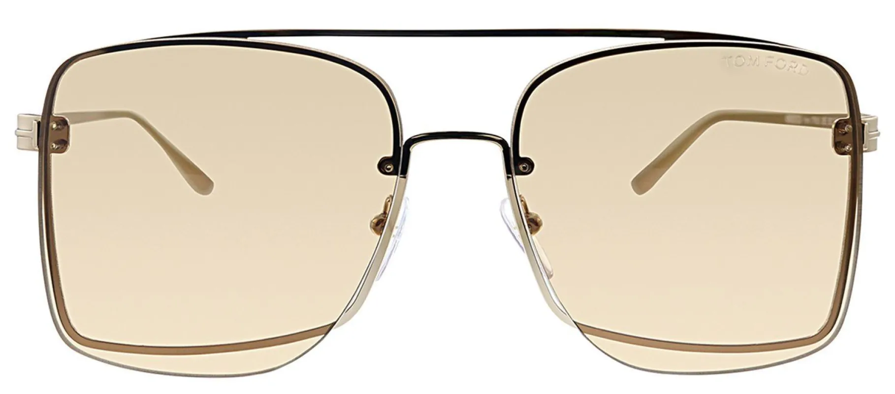 Tom Ford TF 655 28E Pillow Metal Gold Sunglasses with Yellow Lens sold by Gaffos