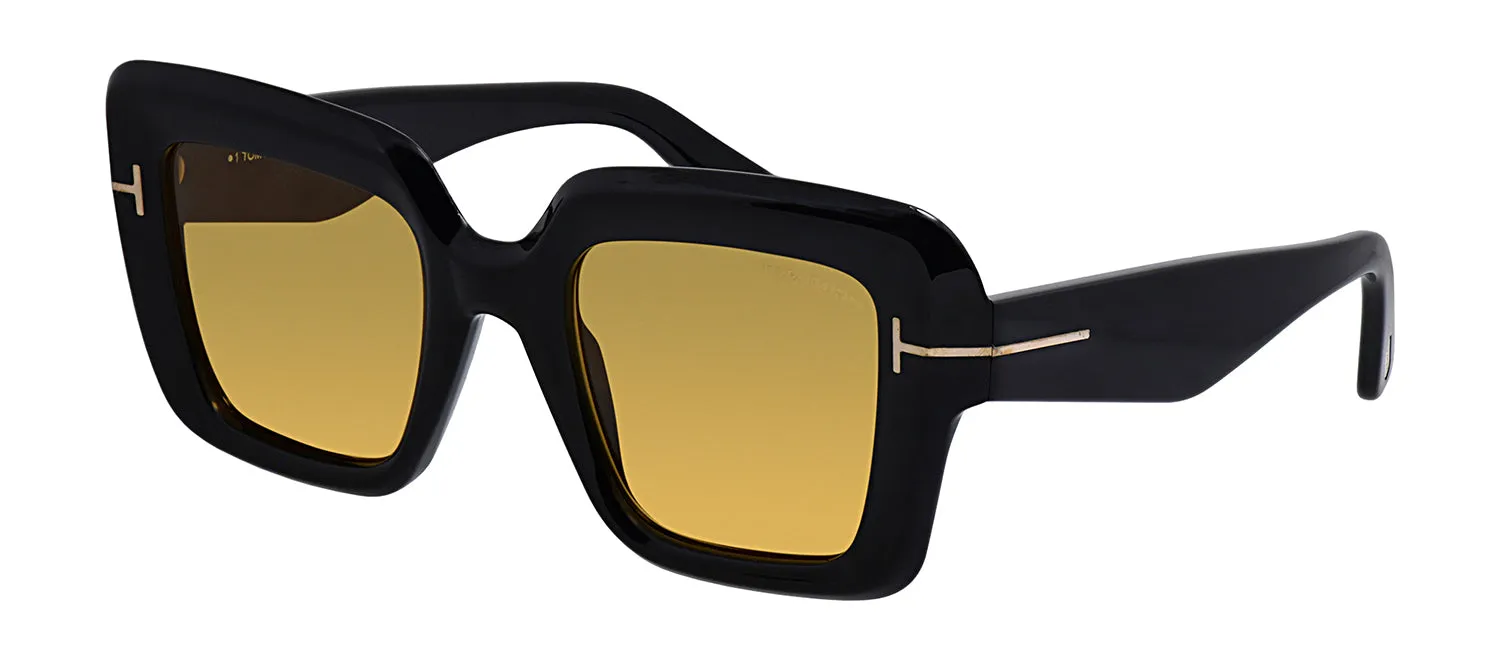 Tom Ford FT 1157 01E Square Plastic Shiny Black Sunglasses with Brown Lens sold by Gaffos product image thumbnail 2