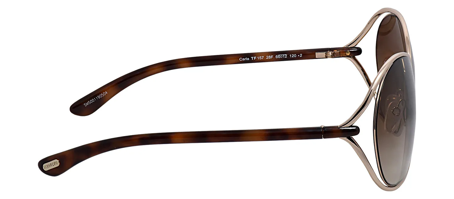 Tom Ford FT 0157 28F Round Metal Gold Sunglasses with Brown Gradient Lens sold by Gaffos product image thumbnail 3