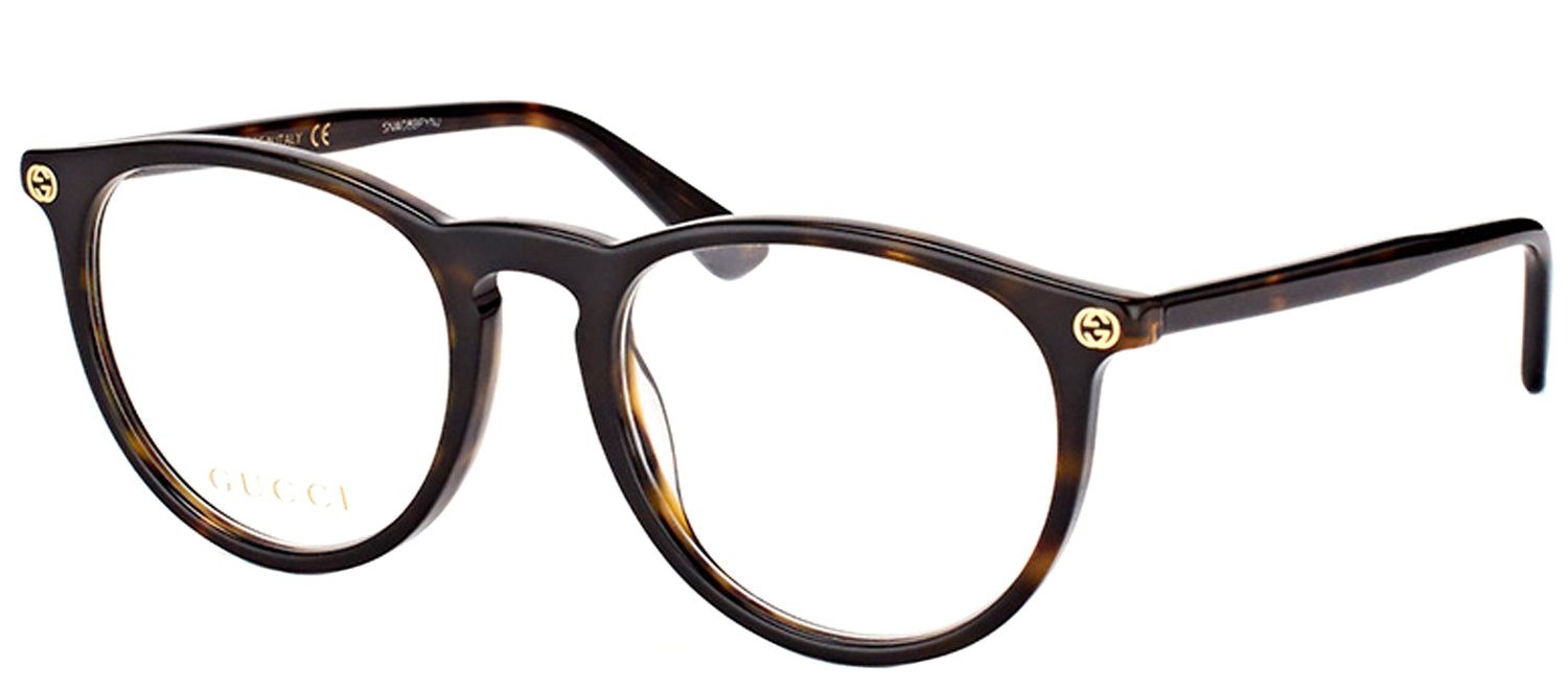 Gucci GG 0027O 002 Round Acetate Tortoise/ Havana Eyeglasses with Demo Lens sold by Gaffos product image thumbnail 2