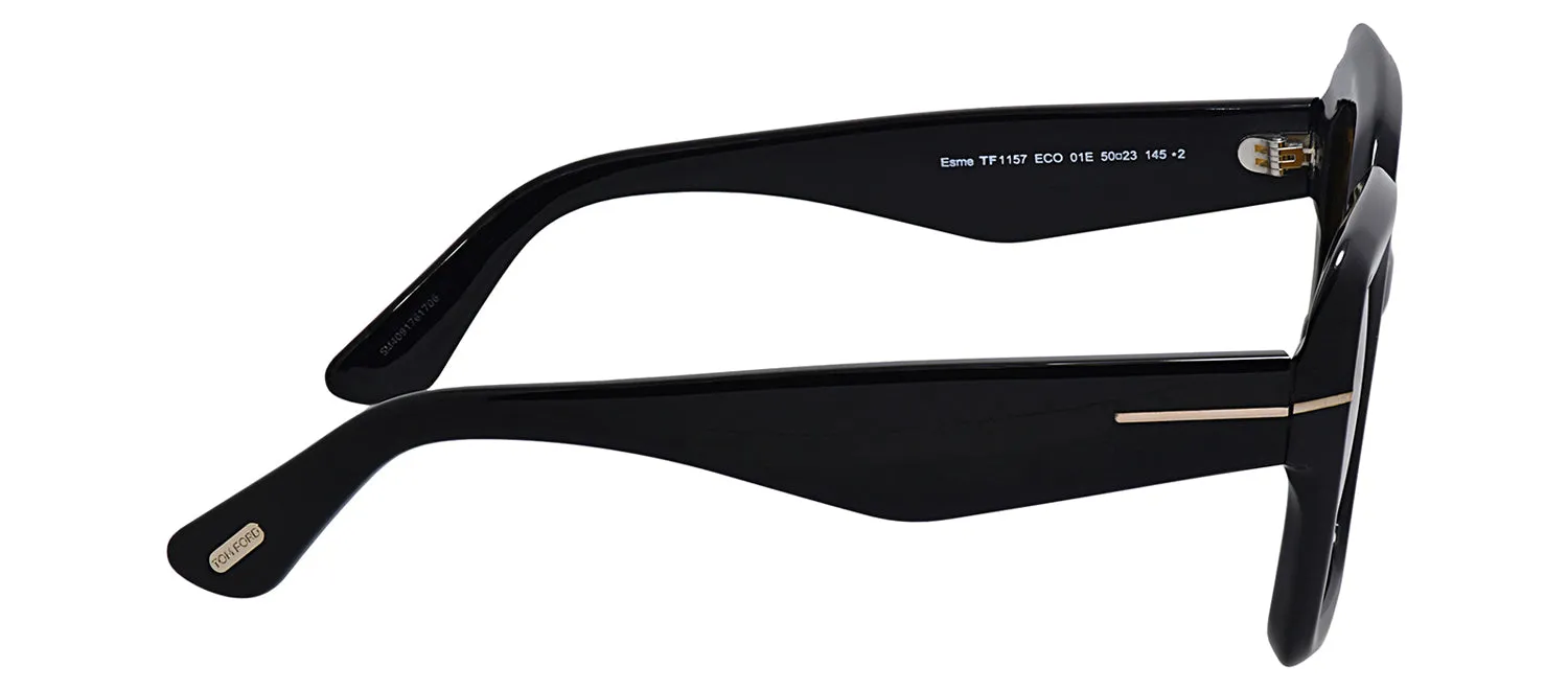 Tom Ford FT 1157 01E Square Plastic Shiny Black Sunglasses with Brown Solid Color Lens sold by Gaffos product image thumbnail 3