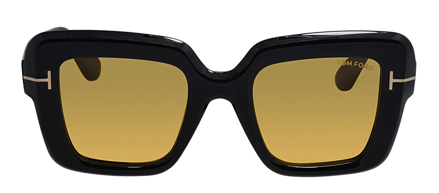Tom Ford FT 1157 01E Square Plastic Shiny Black Sunglasses with Brown Solid Color Lens sold by Gaffos