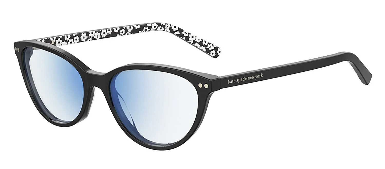 Kate Spade KS Roanne/BB 807 Cat-Eye Plastic Black Eyeglasses with Clear Blue Block Lens sold by Gaffos