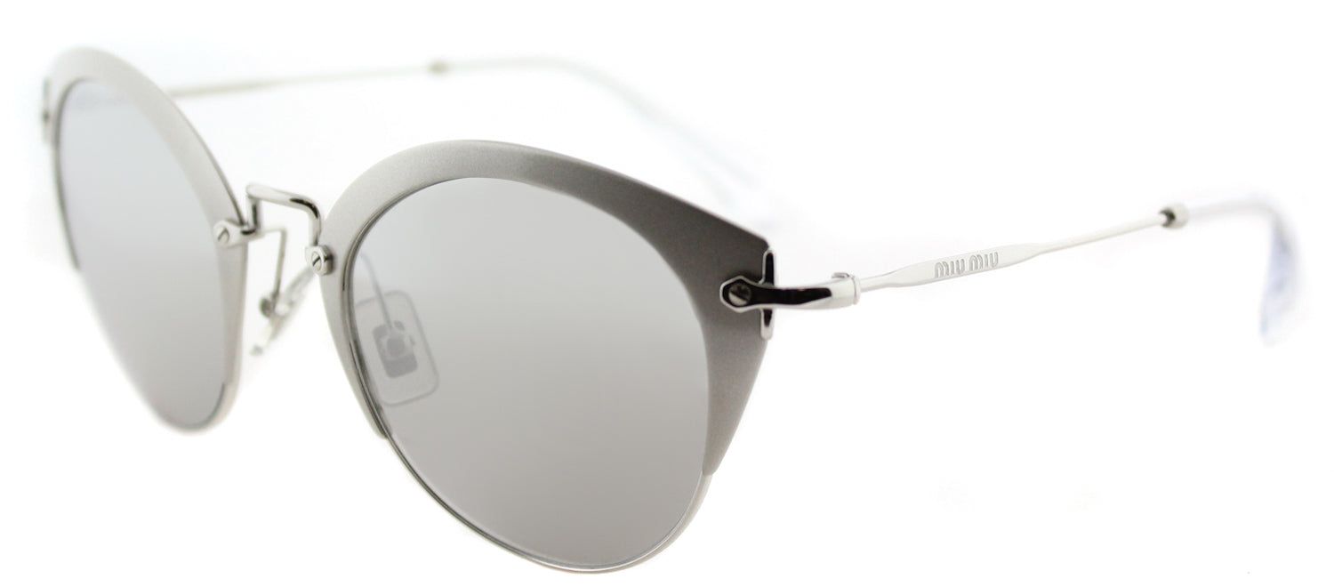 Miu Miu NIOR MU 53RS VAE2B0 Cat-Eye Metal Silver Sunglasses with Silver Mirror Lens sold by Gaffos product image thumbnail 2