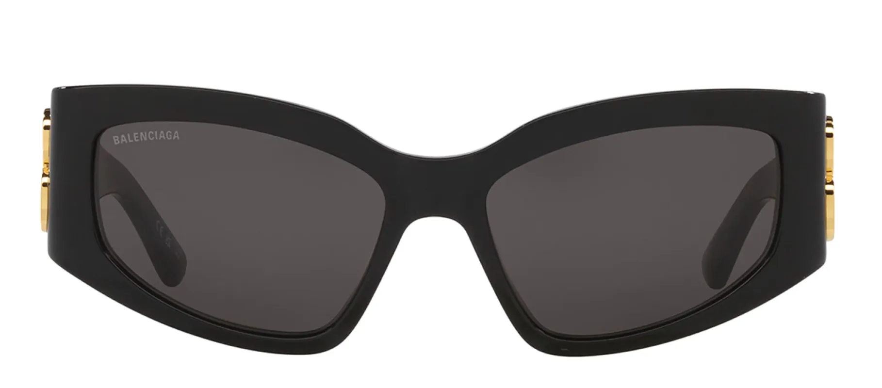 Balenciaga BB 0321S 002 Cat-Eye Plastic Black Sunglasses with Grey Lens sold by Gaffos