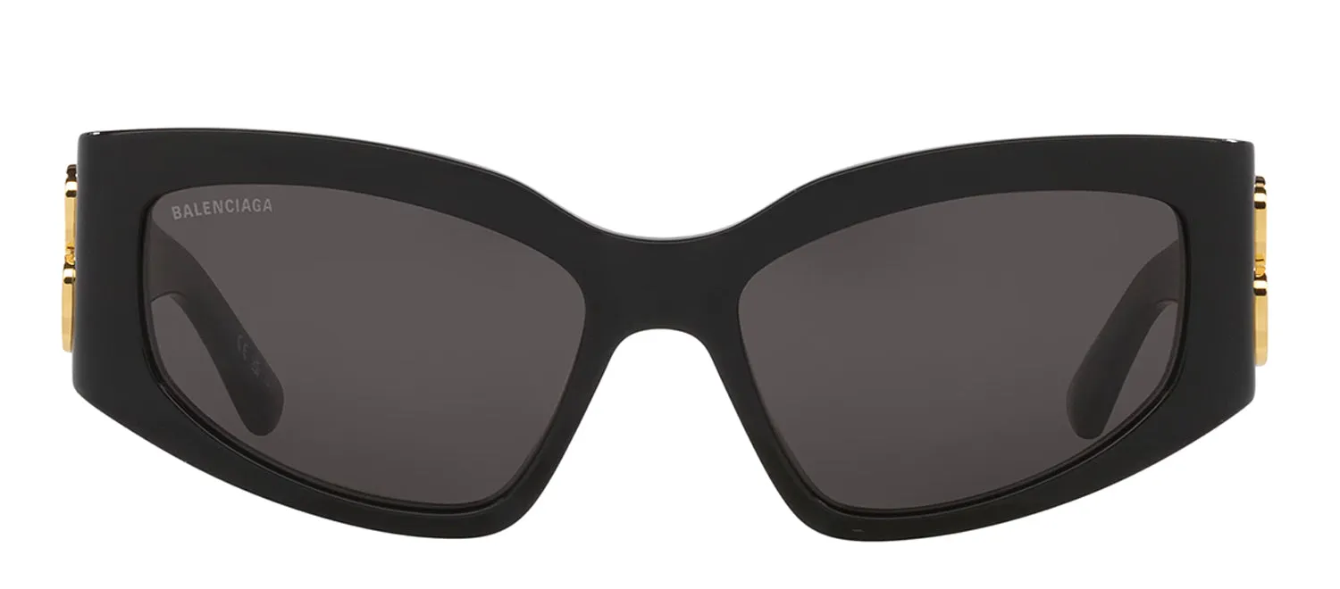 Balenciaga BB 0321S 002 Cat-Eye Plastic Black Sunglasses with Grey Lens sold by Gaffos