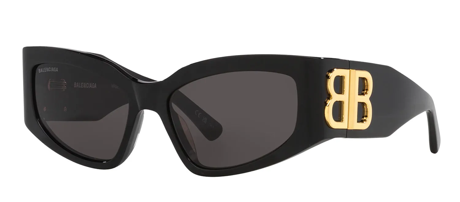 Balenciaga BB 0321S 002 Cat-Eye Plastic Black Sunglasses with Grey Lens sold by Gaffos product image thumbnail 2