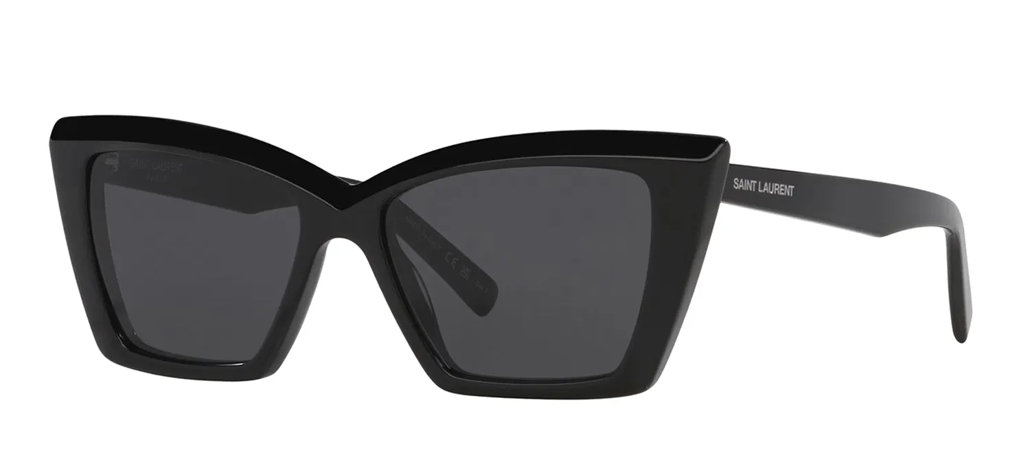 Saint Laurent SL 657 001 Cat-Eye Plastic Black Sunglasses with Grey Lens sold by Gaffos product image thumbnail 2