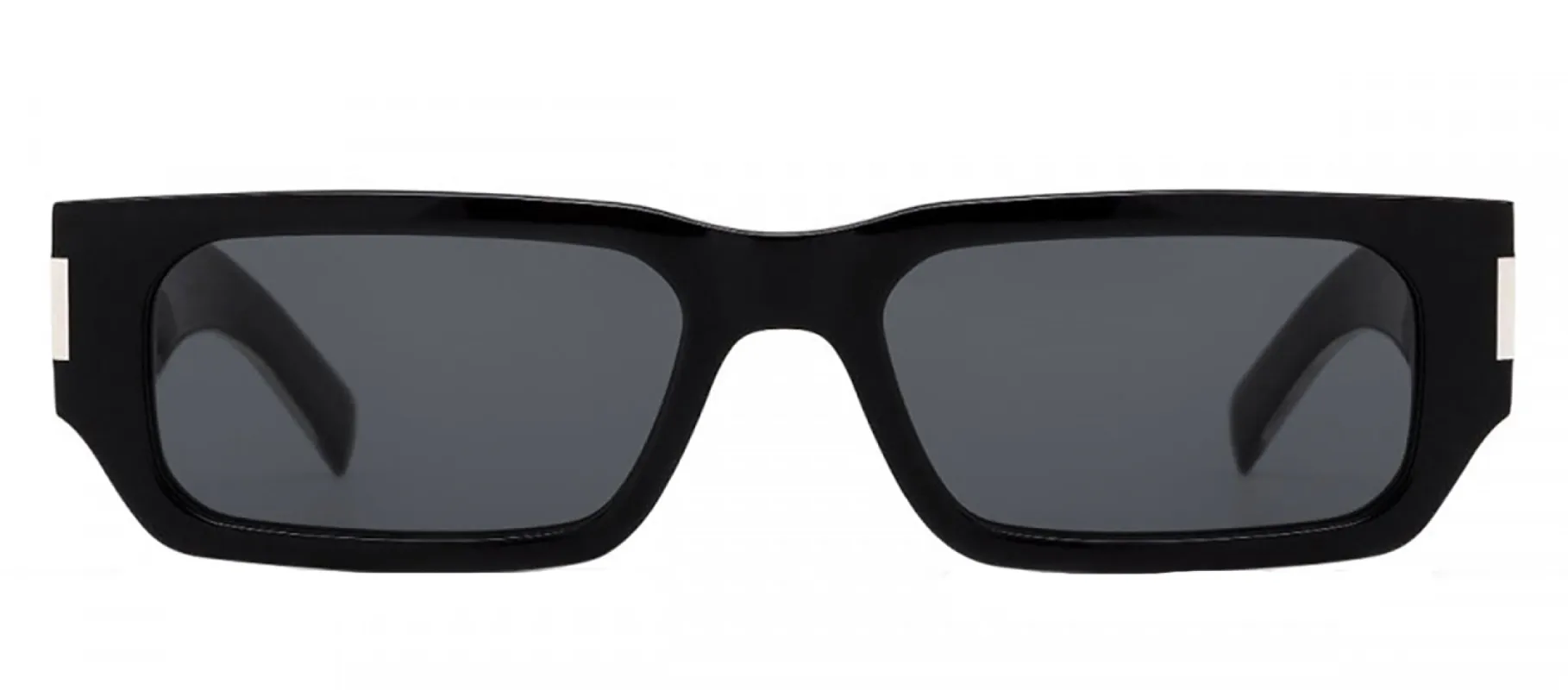 Saint Laurent SL 660 001 Rectangle Plastic Black Sunglasses with Grey Lens sold by Gaffos