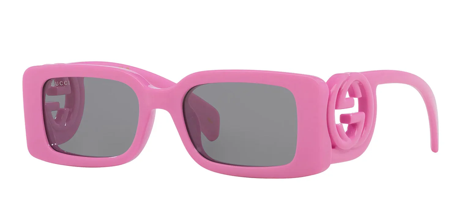 Gucci GG 1325S 006 Rectangle Plastic Pink Sunglasses with Grey Lens sold by Gaffos product image thumbnail 2