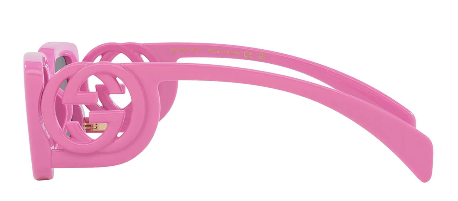 Gucci GG 1325S 006 Rectangle Plastic Pink Sunglasses with Grey Lens sold by Gaffos product image thumbnail 3