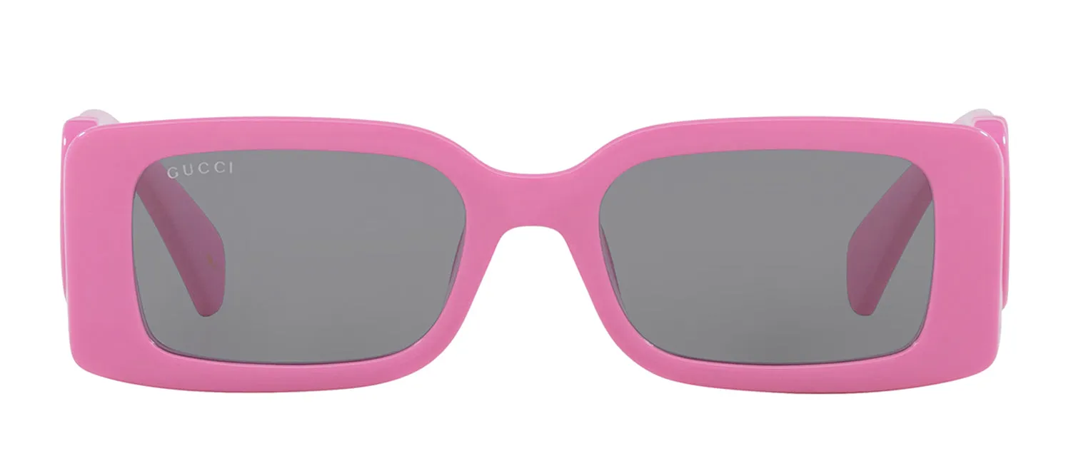 Gucci GG 1325S 006 Rectangle Plastic Pink Sunglasses with Grey Lens sold by Gaffos