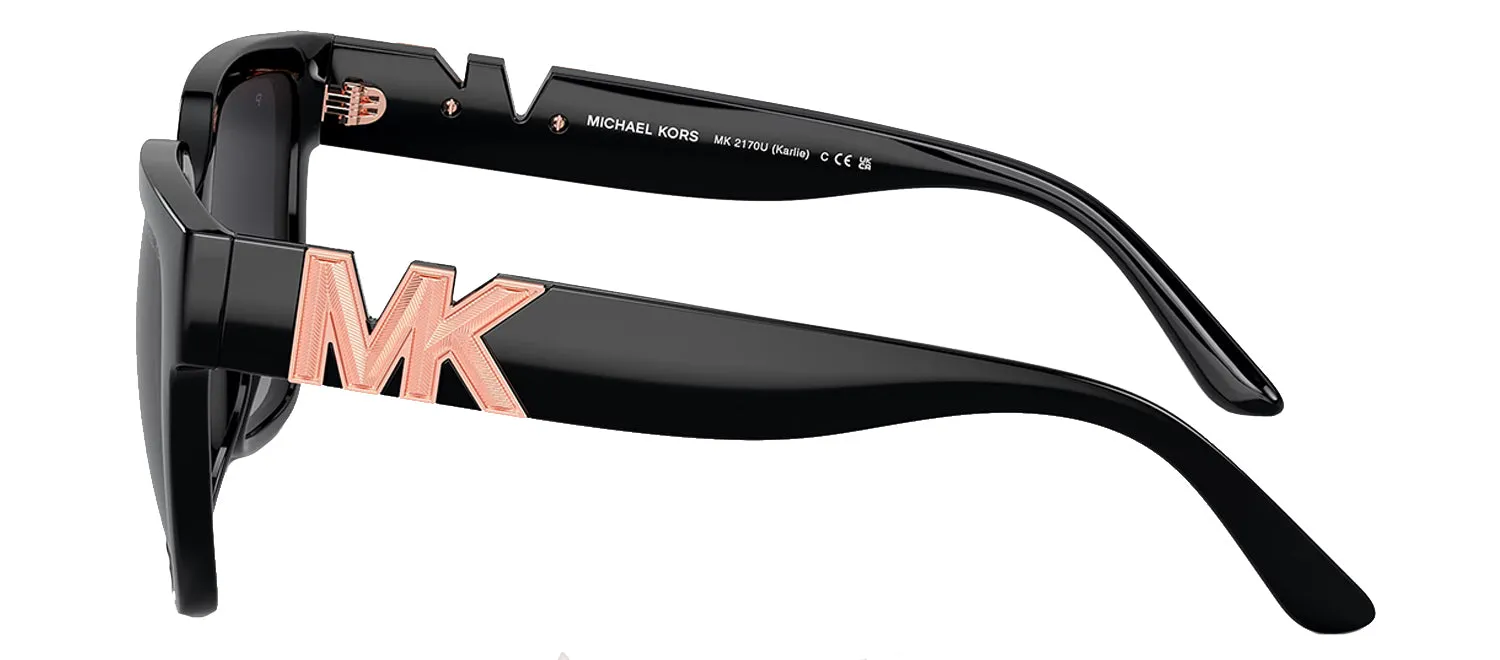 Michael Kors KARLIE MK 2170U 3005T3 Square Plastic Black Sunglasses with Grey Polarized Lens sold by Gaffos product image thumbnail 3