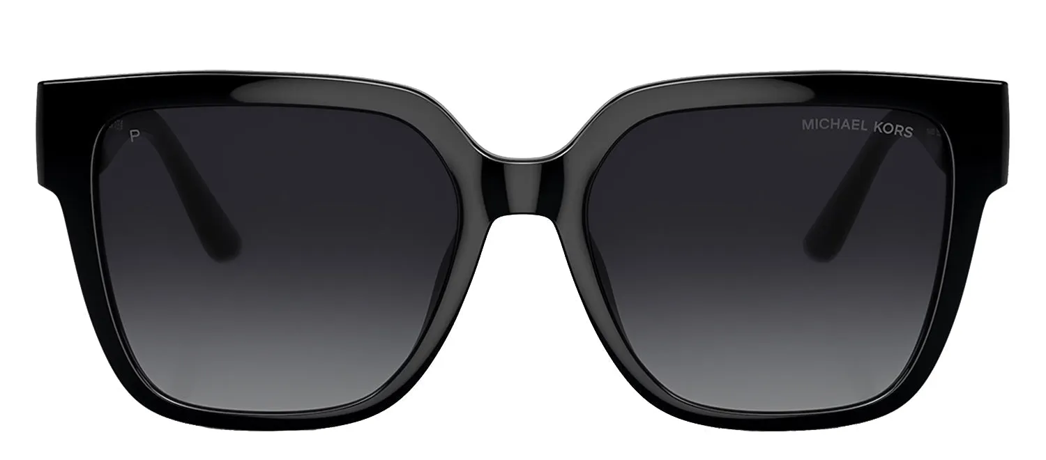 Michael Kors KARLIE MK 2170U 3005T3 Square Plastic Black Sunglasses with Grey Polarized Lens sold by Gaffos