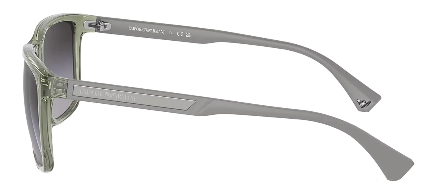 Emporio Armani EA 4047 53628G Square Plastic Green Sunglasses with Grey Gradient Lens sold by Gaffos product image thumbnail 3