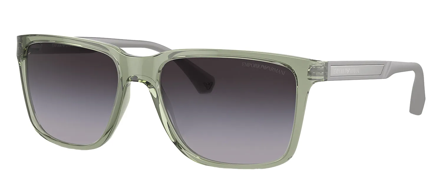 Emporio Armani EA 4047 53628G Square Plastic Green Sunglasses with Grey Gradient Lens sold by Gaffos product image thumbnail 2