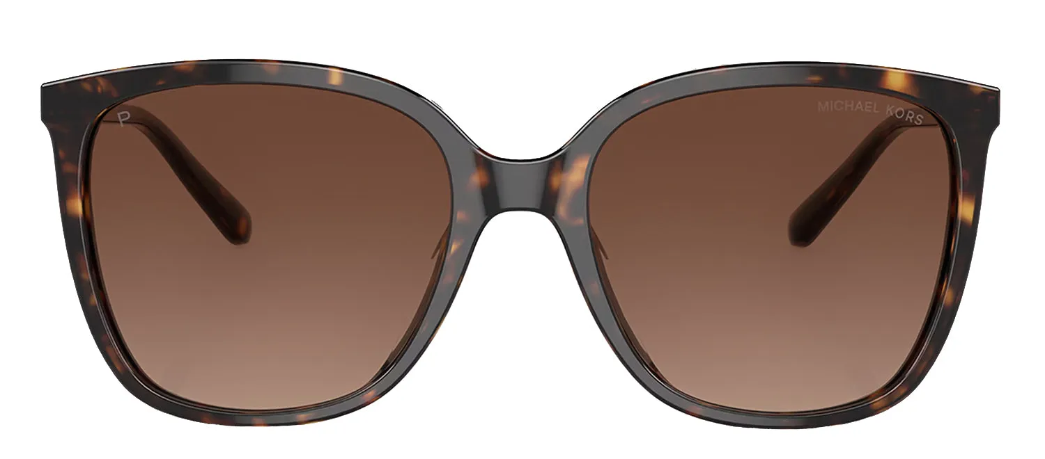 Michael Kors ANAHEIM MK 2137 3006T5 Square Plastic Tortoise Sunglasses with Brown Polarized Lens sold by Gaffos