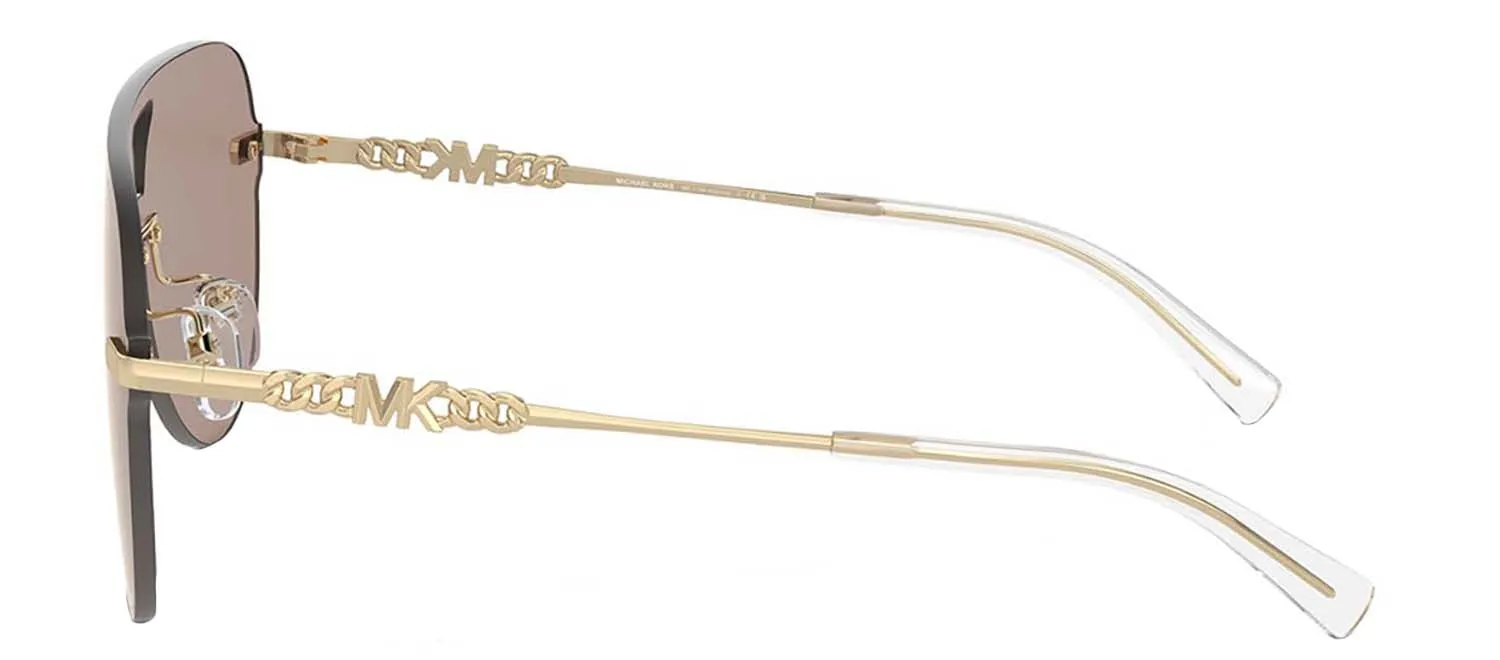 Michael Kors CYPRUS MK 1149 10145A Pilot Metal Gold Sunglasses with Brown Mirror Lens sold by Gaffos product image thumbnail 3