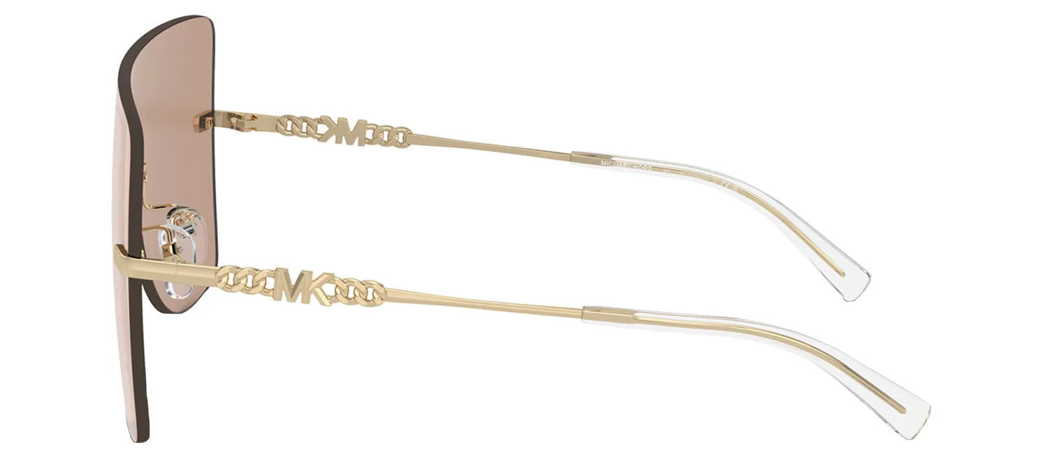 Michael Kors LONDON MK 1148 1014VL Shield Metal Gold Sunglasses with Brown Lens sold by Gaffos product image thumbnail 3