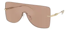 Michael Kors LONDON MK 1148 1014VL Shield Metal Gold Sunglasses with Brown Lens sold by Gaffos