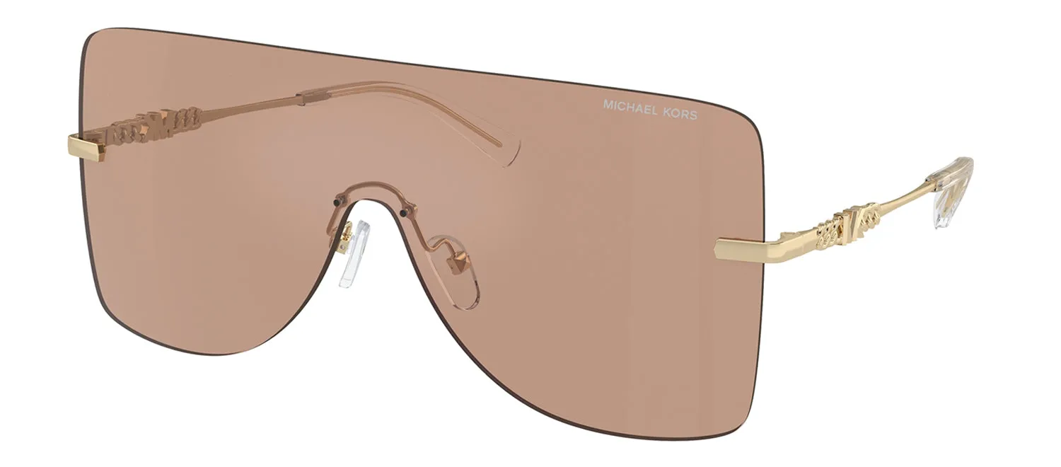 Michael Kors LONDON MK 1148 1014VL Shield Metal Gold Sunglasses with Brown Lens sold by Gaffos product image thumbnail 2