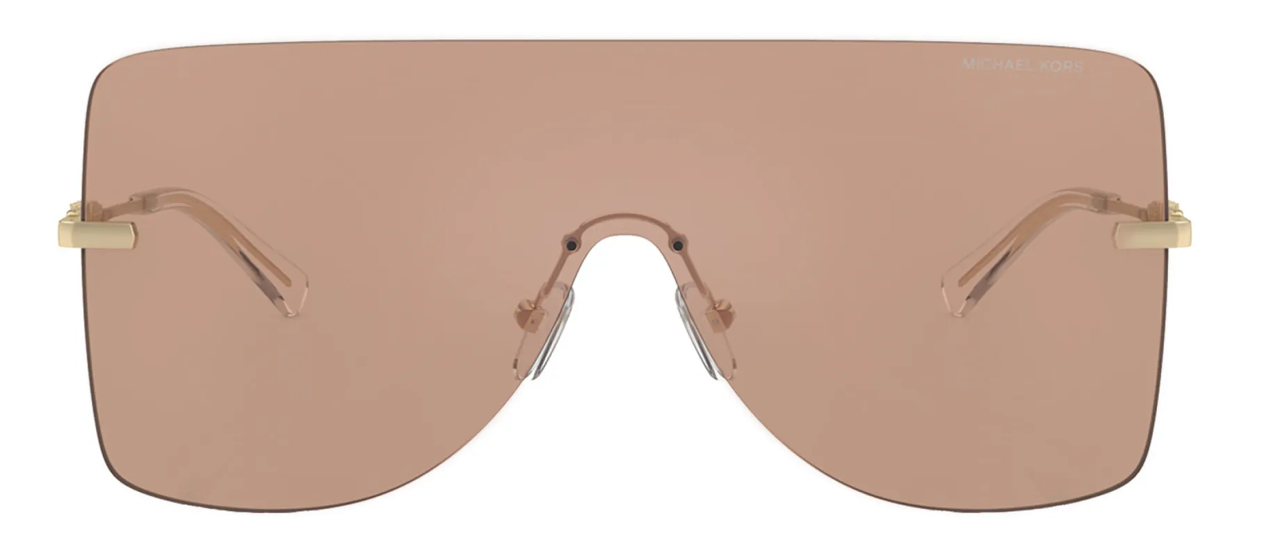 Michael Kors LONDON MK 1148 1014VL Shield Metal Gold Sunglasses with Brown Lens sold by Gaffos