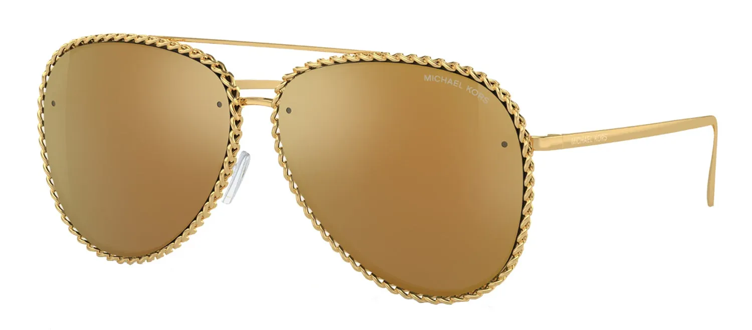 Michael Kors PORTOFINO MK 1147 18967P Pilot Metal Gold Sunglasses with Gold Mirror Lens sold by Gaffos product image thumbnail 2