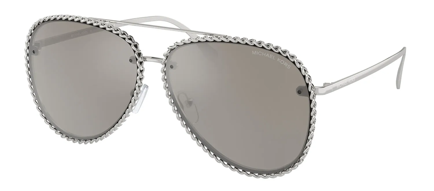 Michael Kors PORTOFINO MK 1147 18936G Pilot Metal Silver Sunglasses with Silver Mirror Lens sold by Gaffos product image thumbnail 2