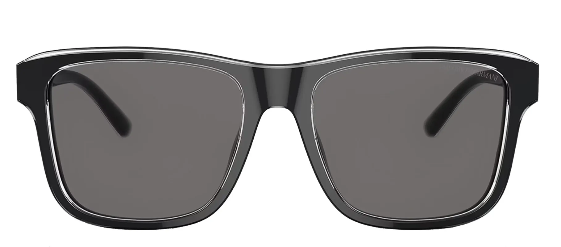 Emporio Armani EA 4208 605187 Square Plastic Black Sunglasses with Grey Polarized Lens sold by Gaffos