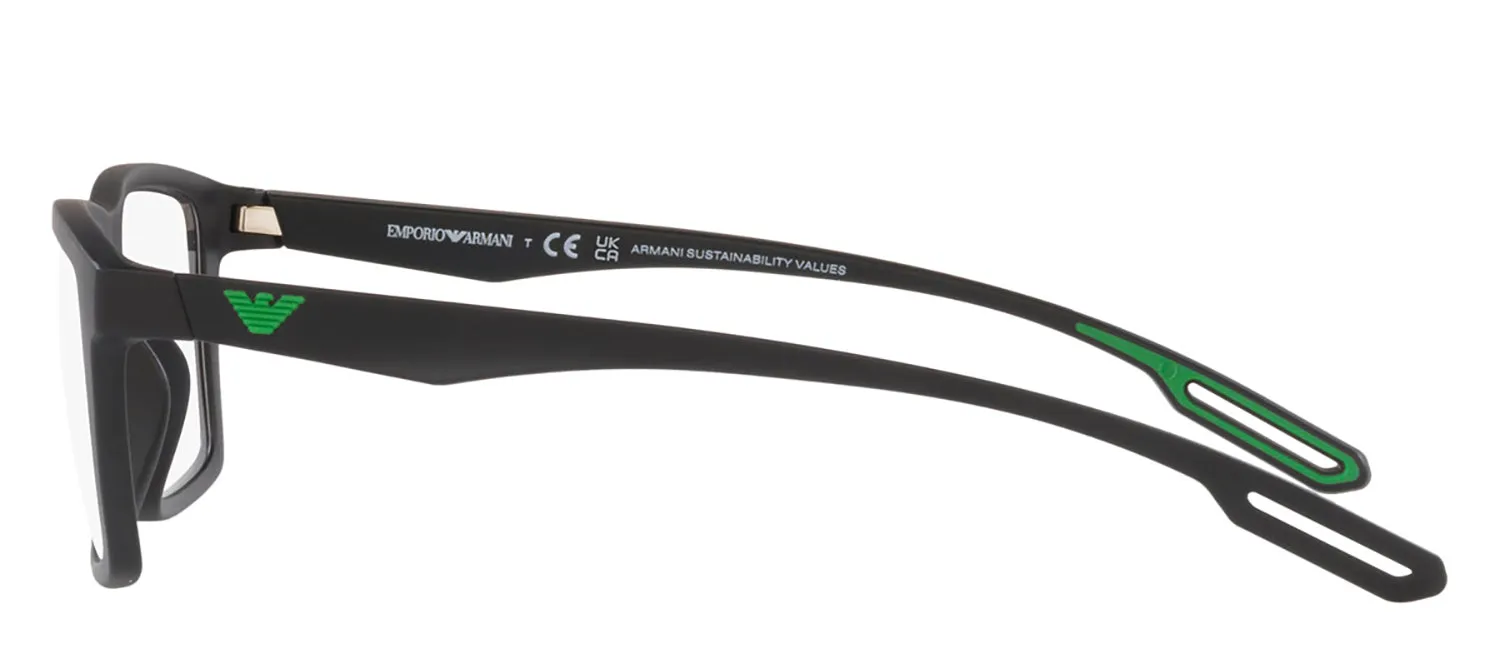 Emporio Armani EA 4189U 50011W Rectangle Plastic Black Sunglasses with Clear Lens sold by Gaffos product image thumbnail 3