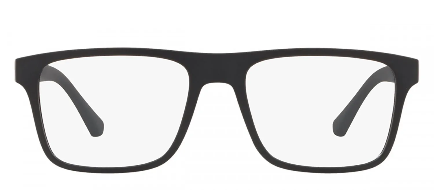 Emporio Armani EA 4115F 58011W Rectangle Plastic Black Sunglasses with Clear Lens sold by Gaffos