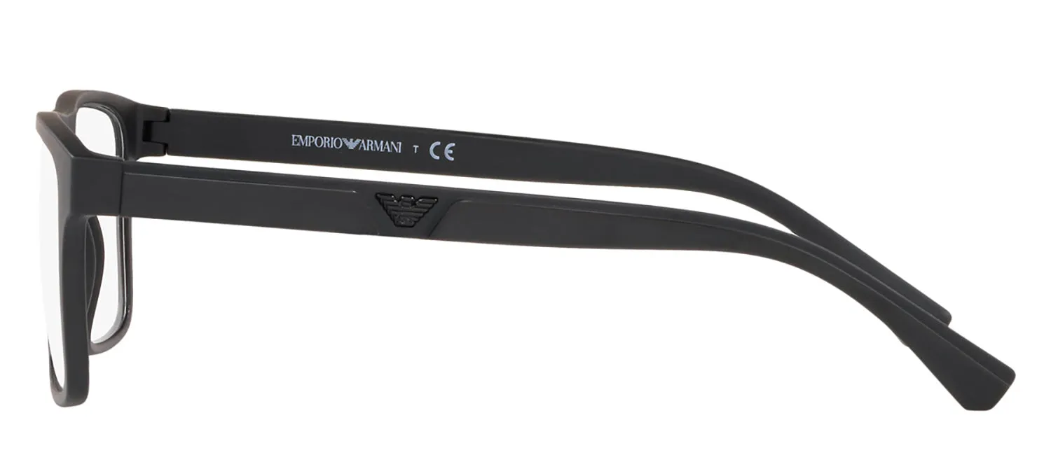 Emporio Armani EA 4115F 58011W Rectangle Plastic Black Sunglasses with Clear Lens sold by Gaffos product image thumbnail 3