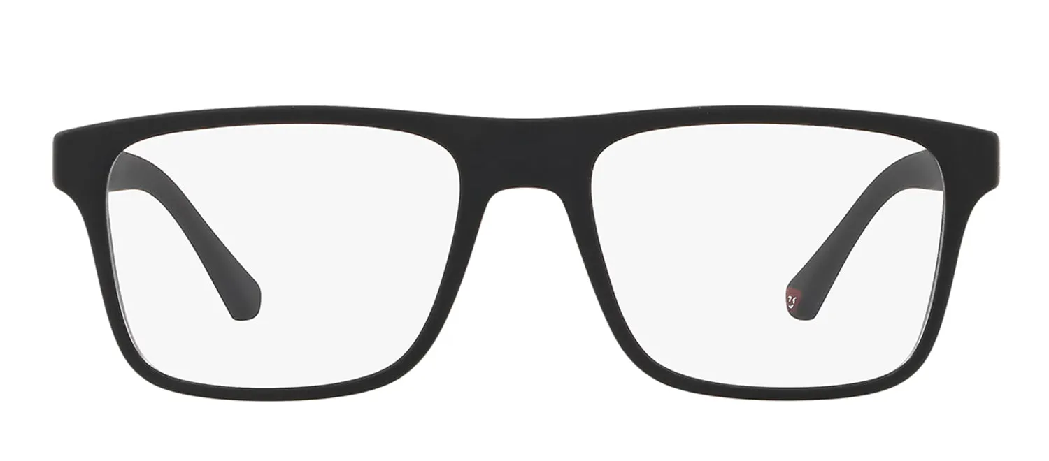 Emporio Armani EA 4115F 50421W Rectangle Plastic Black Sunglasses with Clear Lens sold by Gaffos