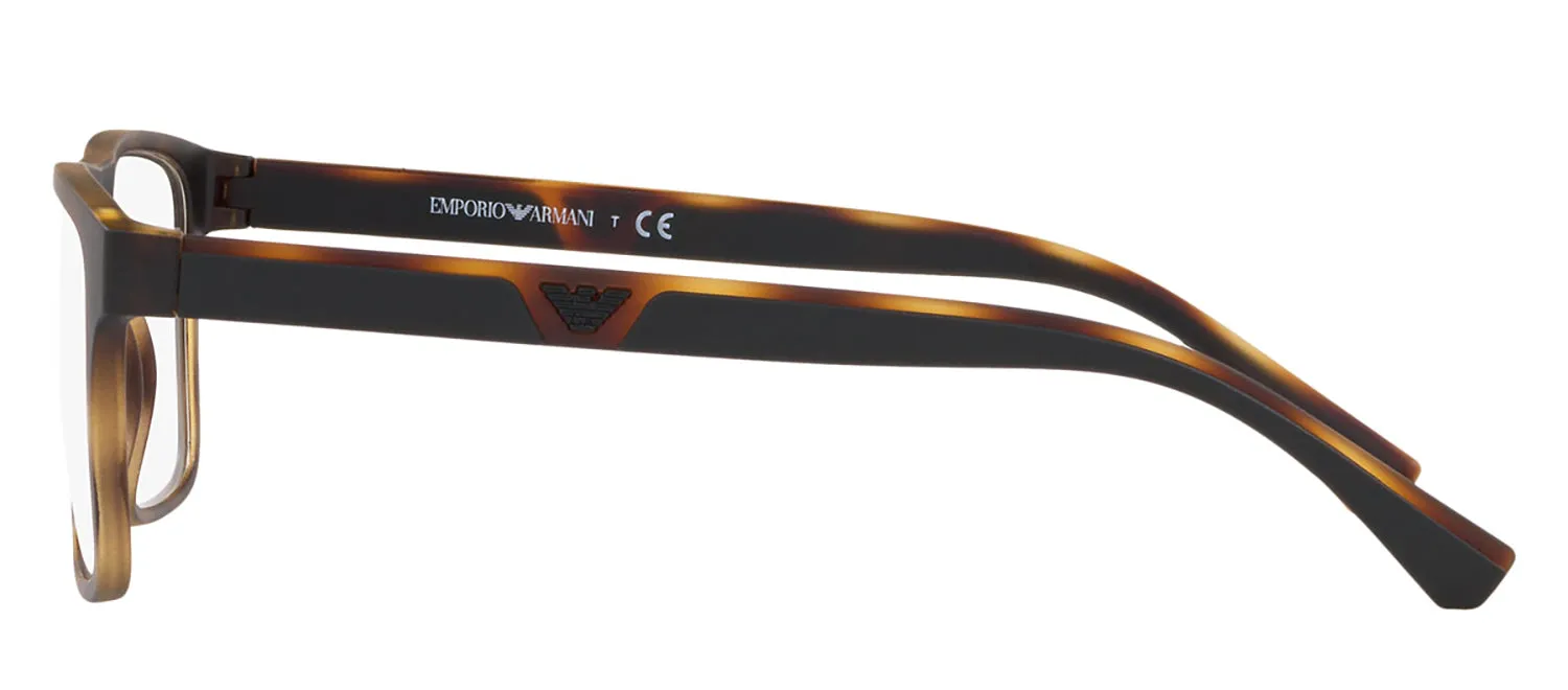 Emporio Armani EA 4115 58021W Rectangle Plastic Havana Sunglasses with Clear Lens sold by Gaffos product image thumbnail 2